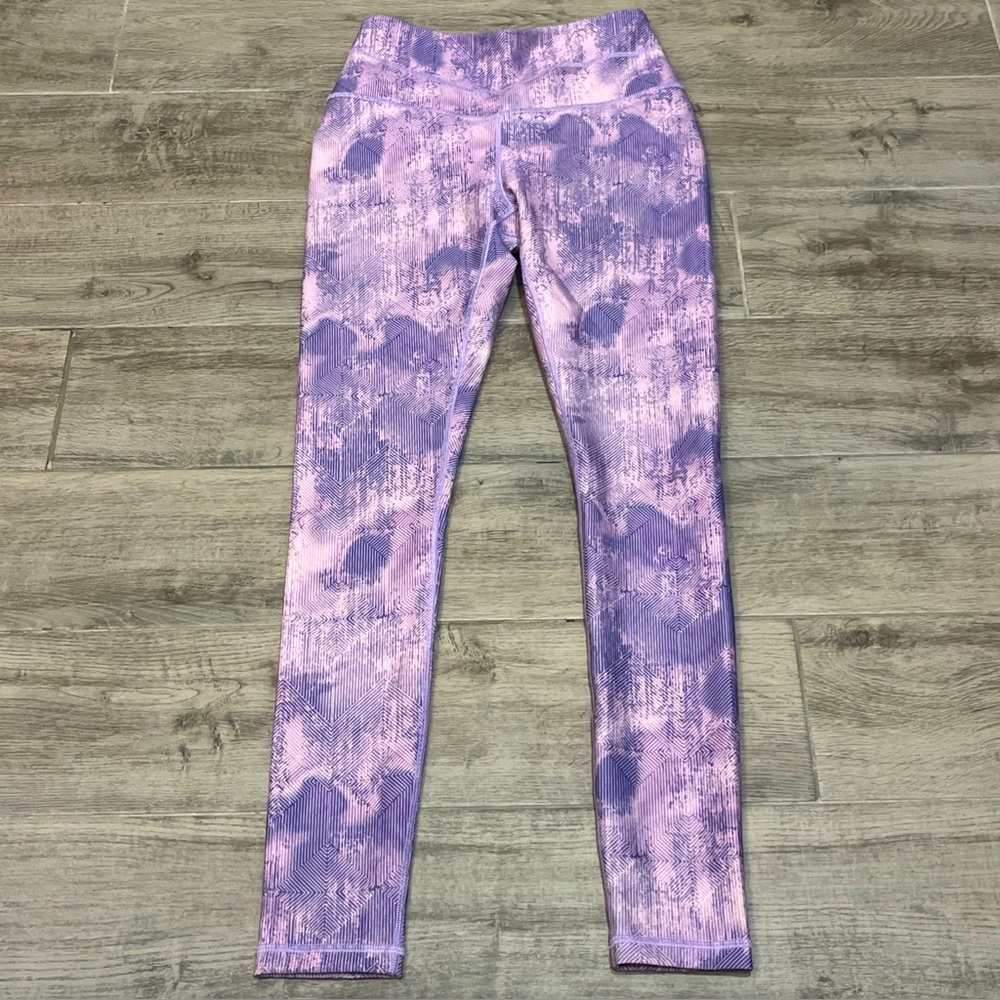 Calia by Carrie Underwood Size Small Leggings Stay The Path Purple/Pink Tie Dye